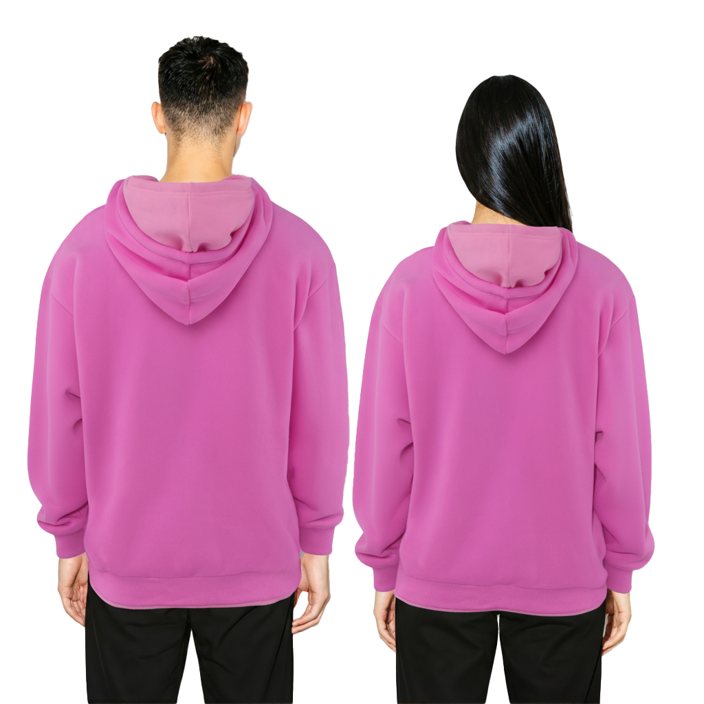 DOUBLE PINK HOODIE OVERSIZE