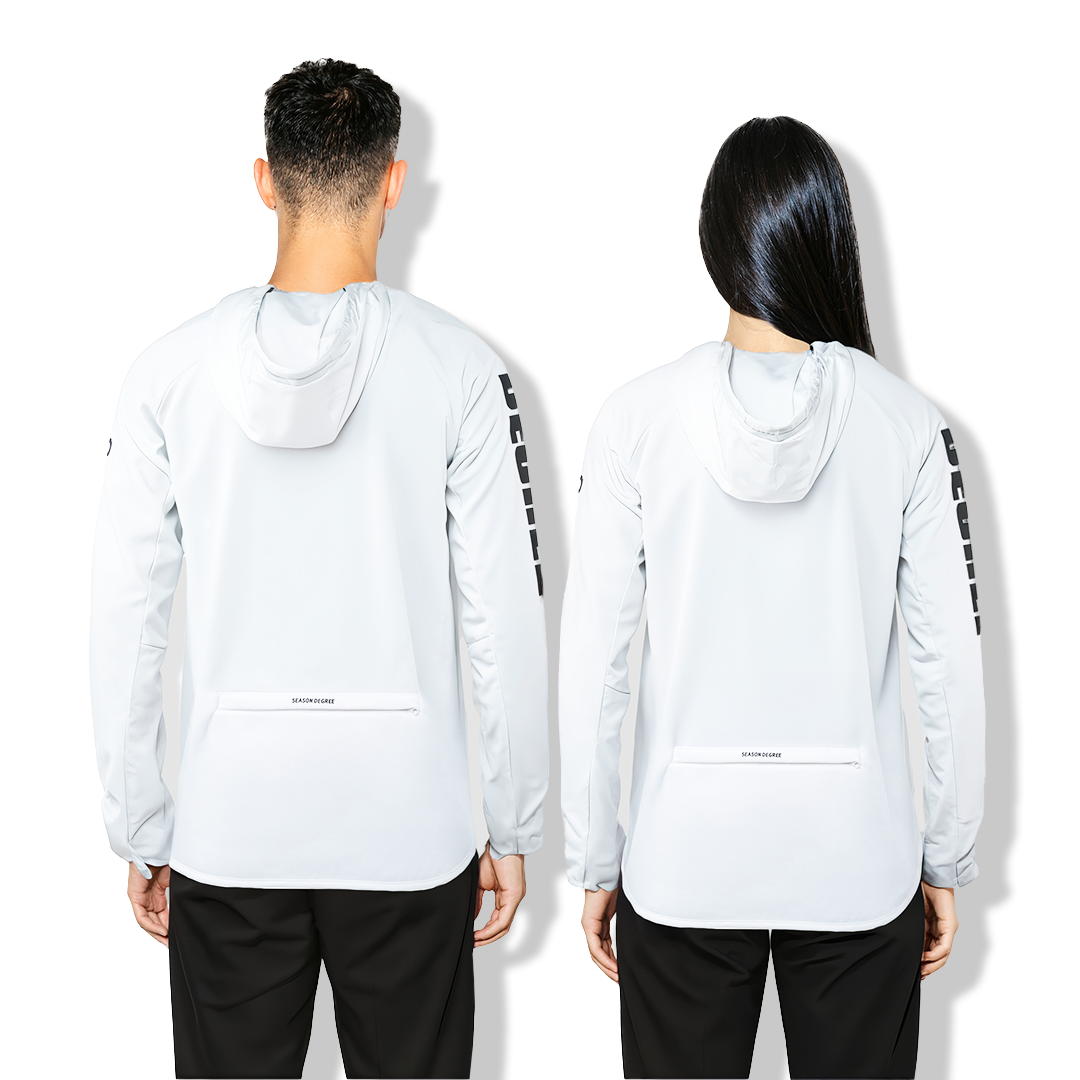 WHITE PULLOVER WITH W/P