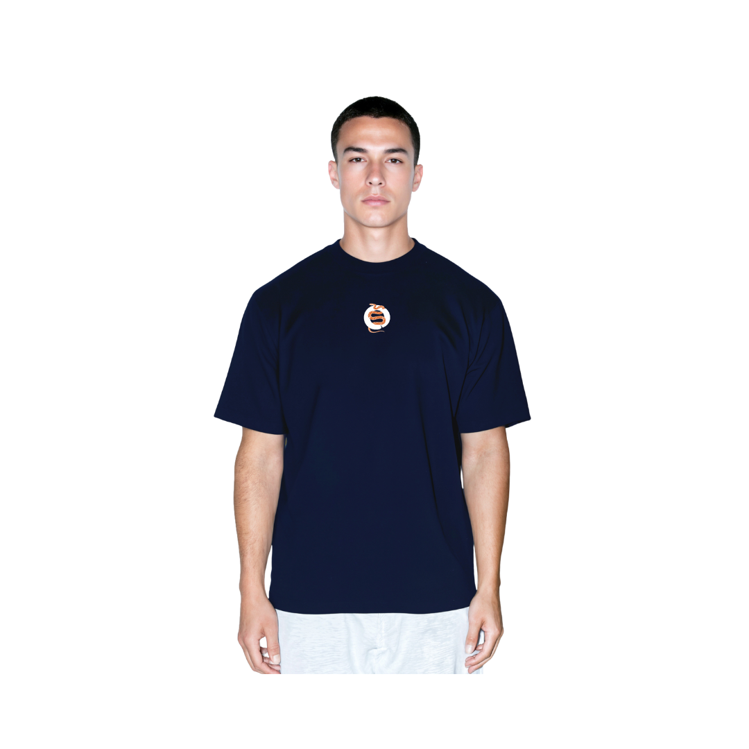 Dark Blue Snake Print T-Shirt