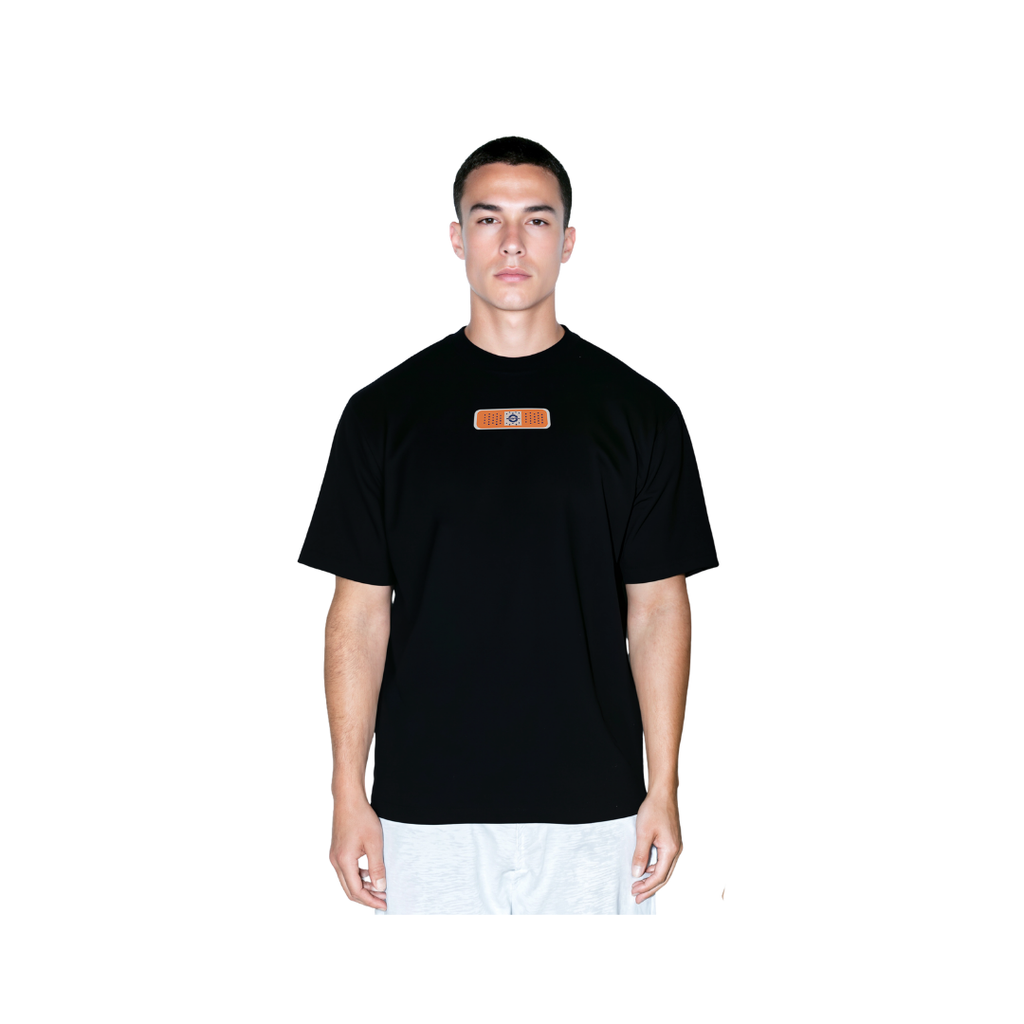 Injection Stripe Tape Graphic T-Shirt
