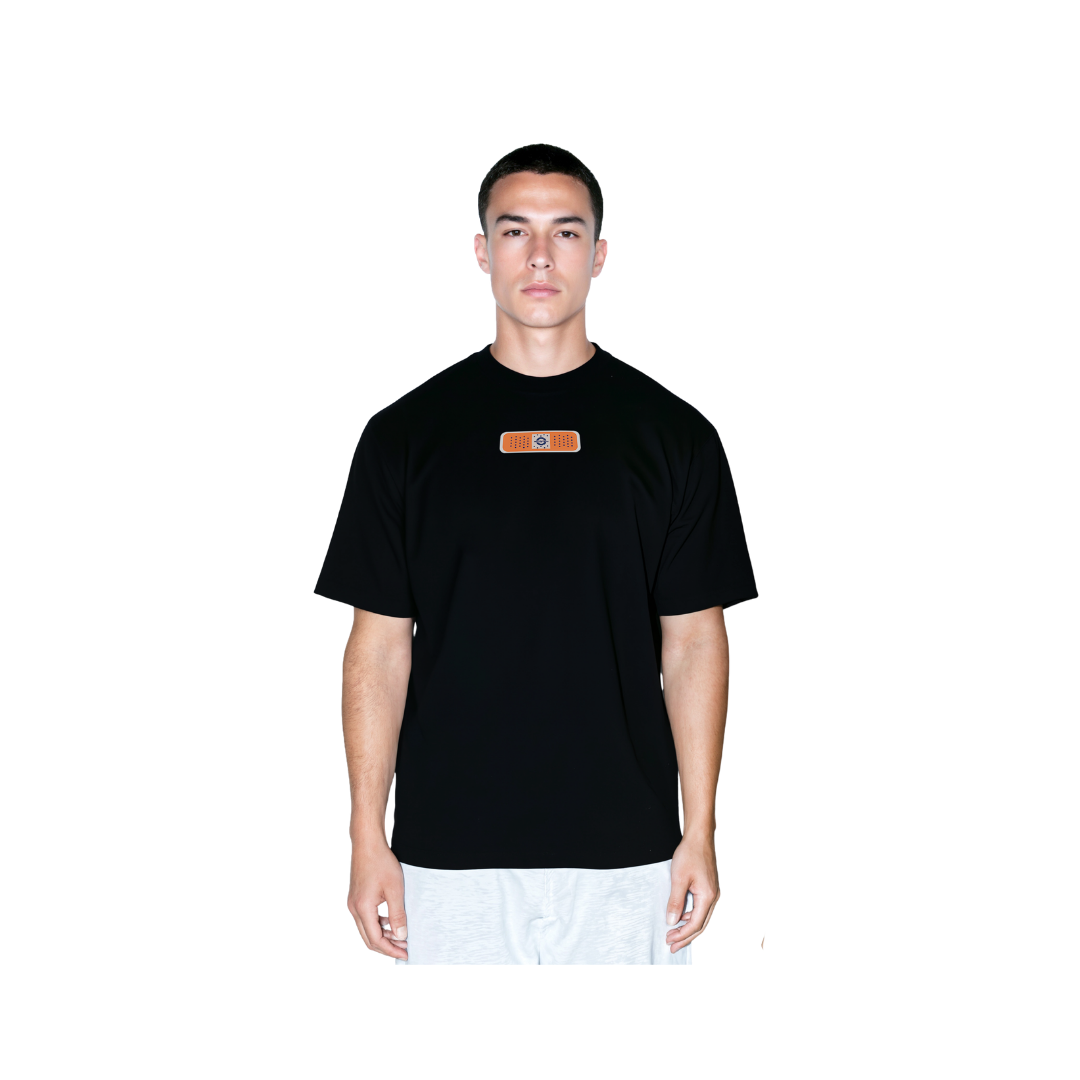 Injection Stripe Tape Graphic T-Shirt