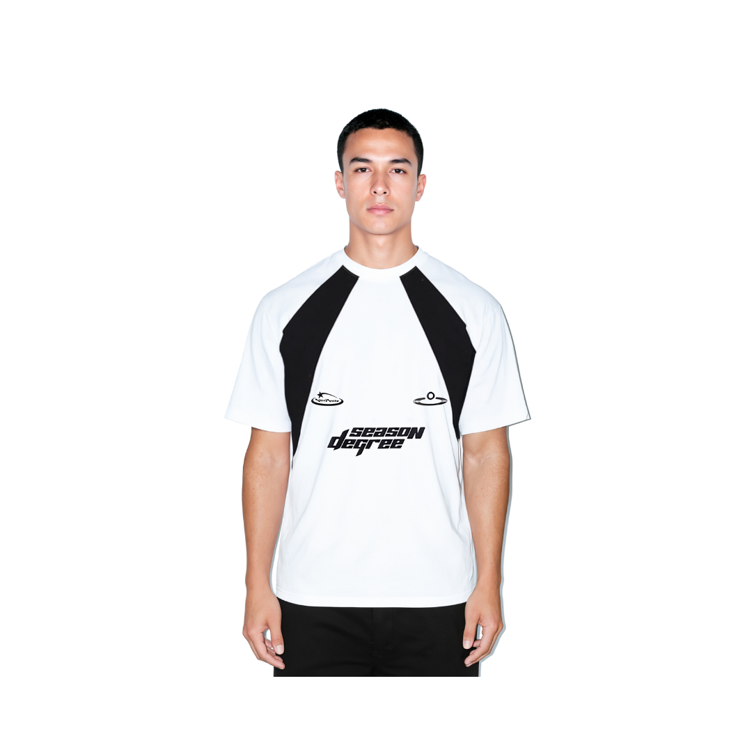 White T-Shirt with Black Line