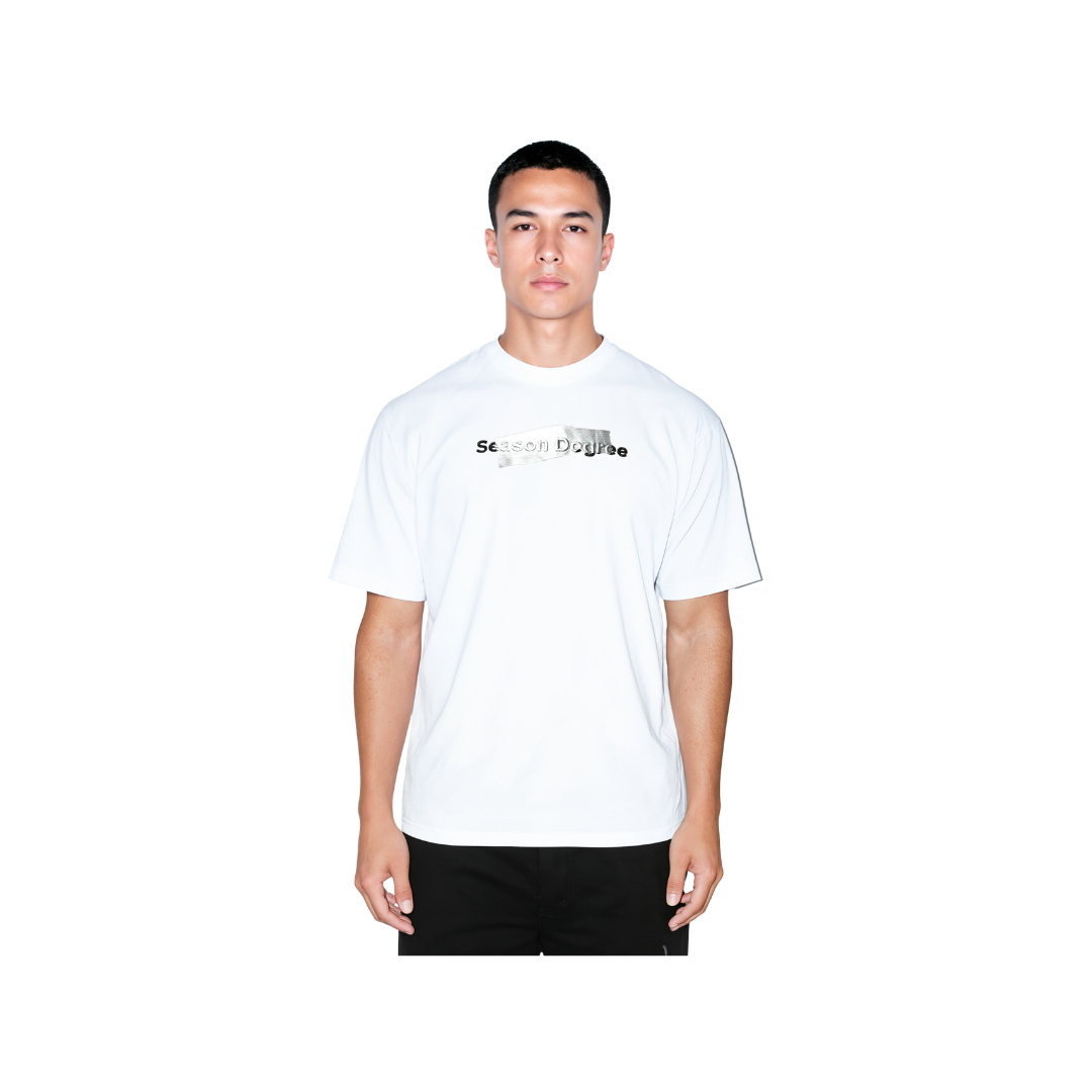 White Silver Tape T-Shirt