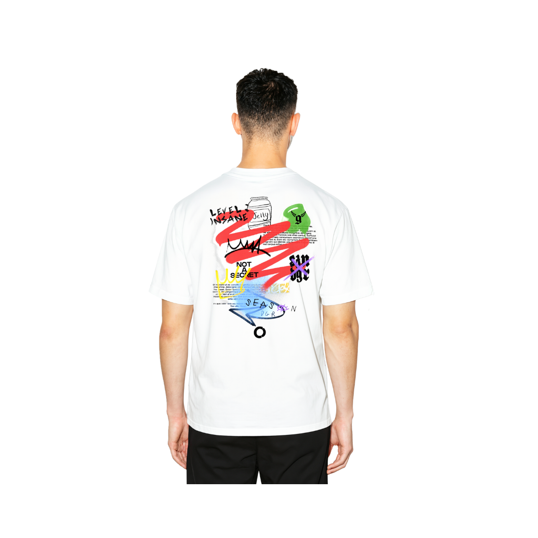 White Art Street Graffiti T-Shirt