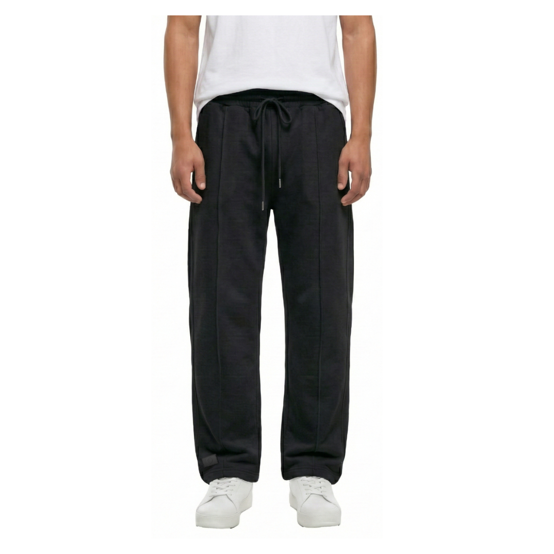Black Oversized Logo Rubber Pants