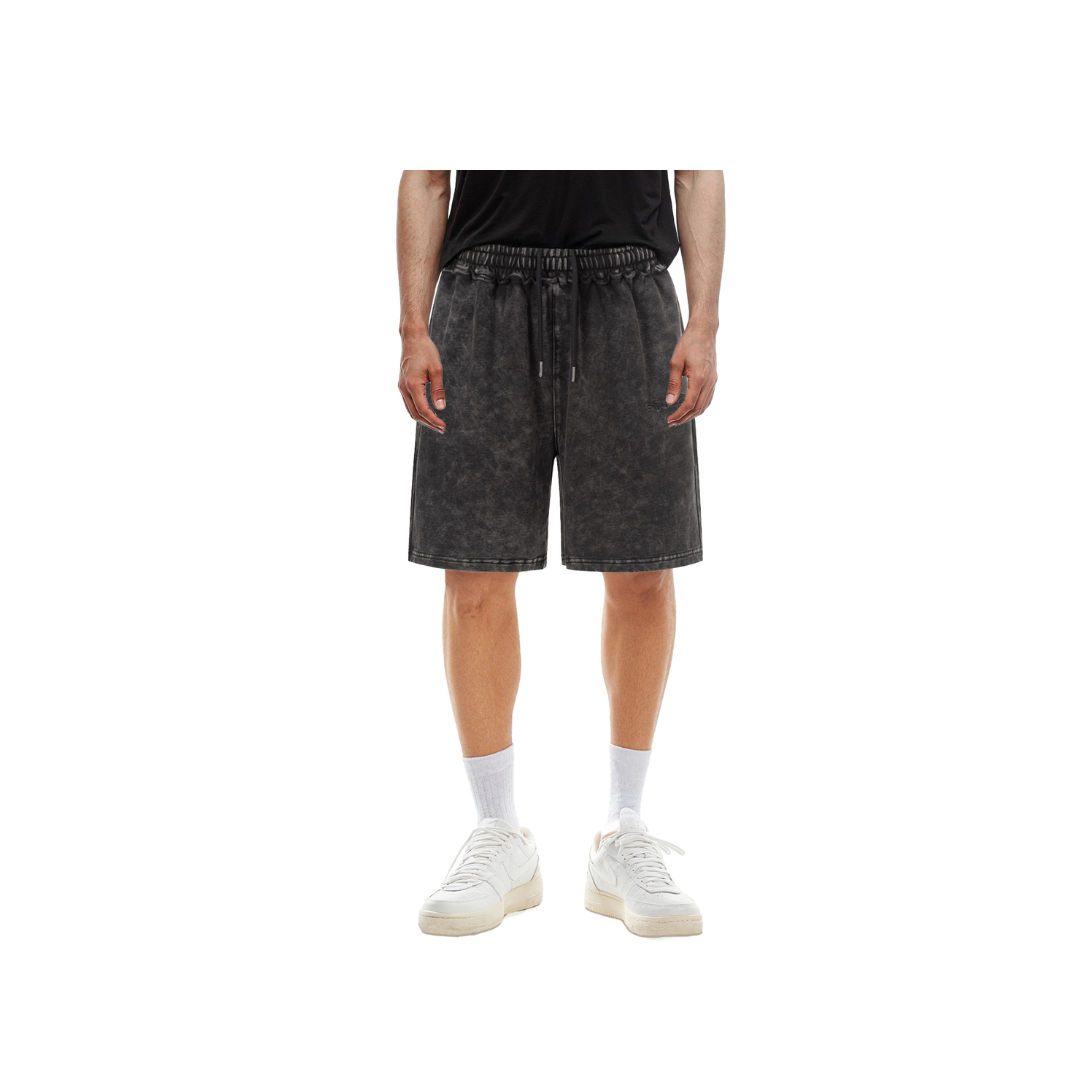 RAW EDGE SHORT WASHED CHARCOAL