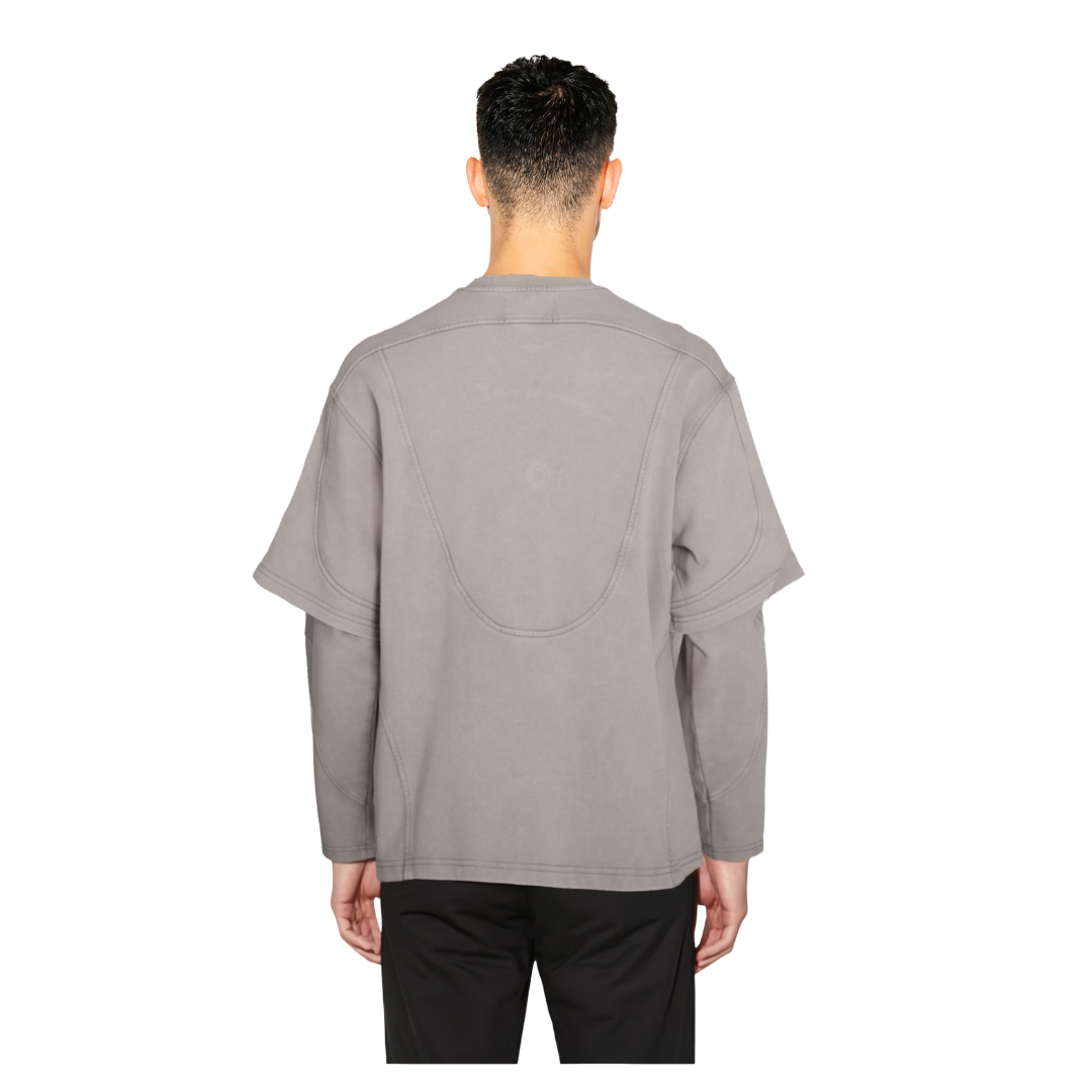 Sun Dust Gray Geometric Sweater