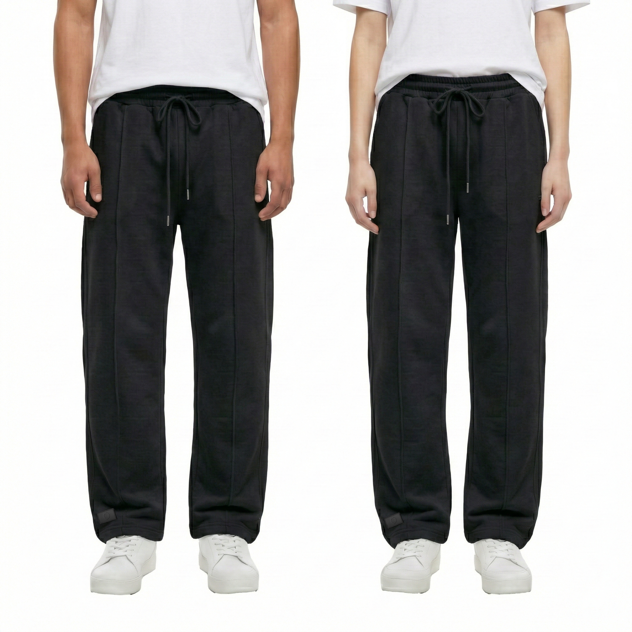BLACK PANT OVERSIZE LOGO RUBBER
