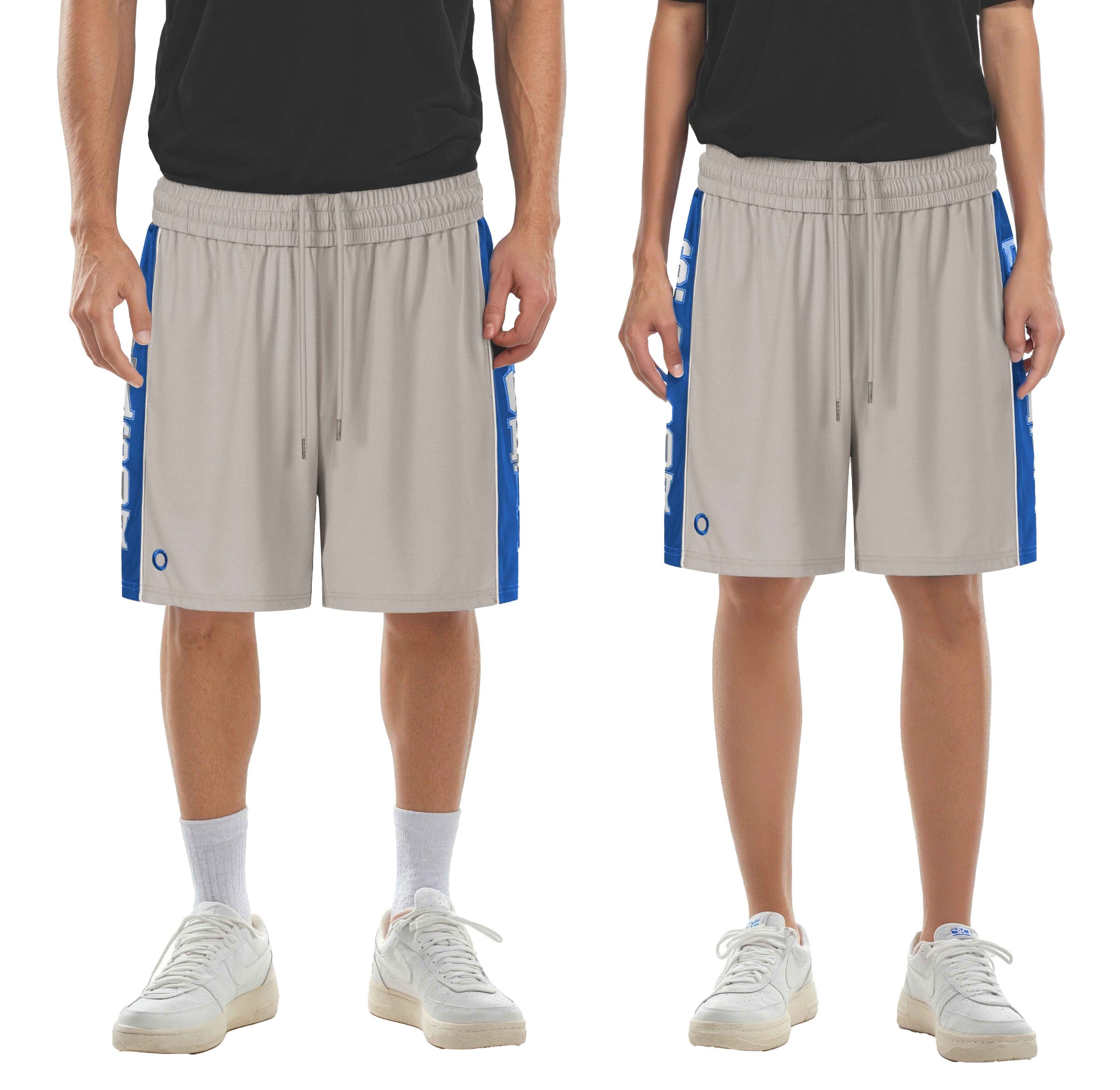COURT SHORT TAUPE GRAY/BLUE