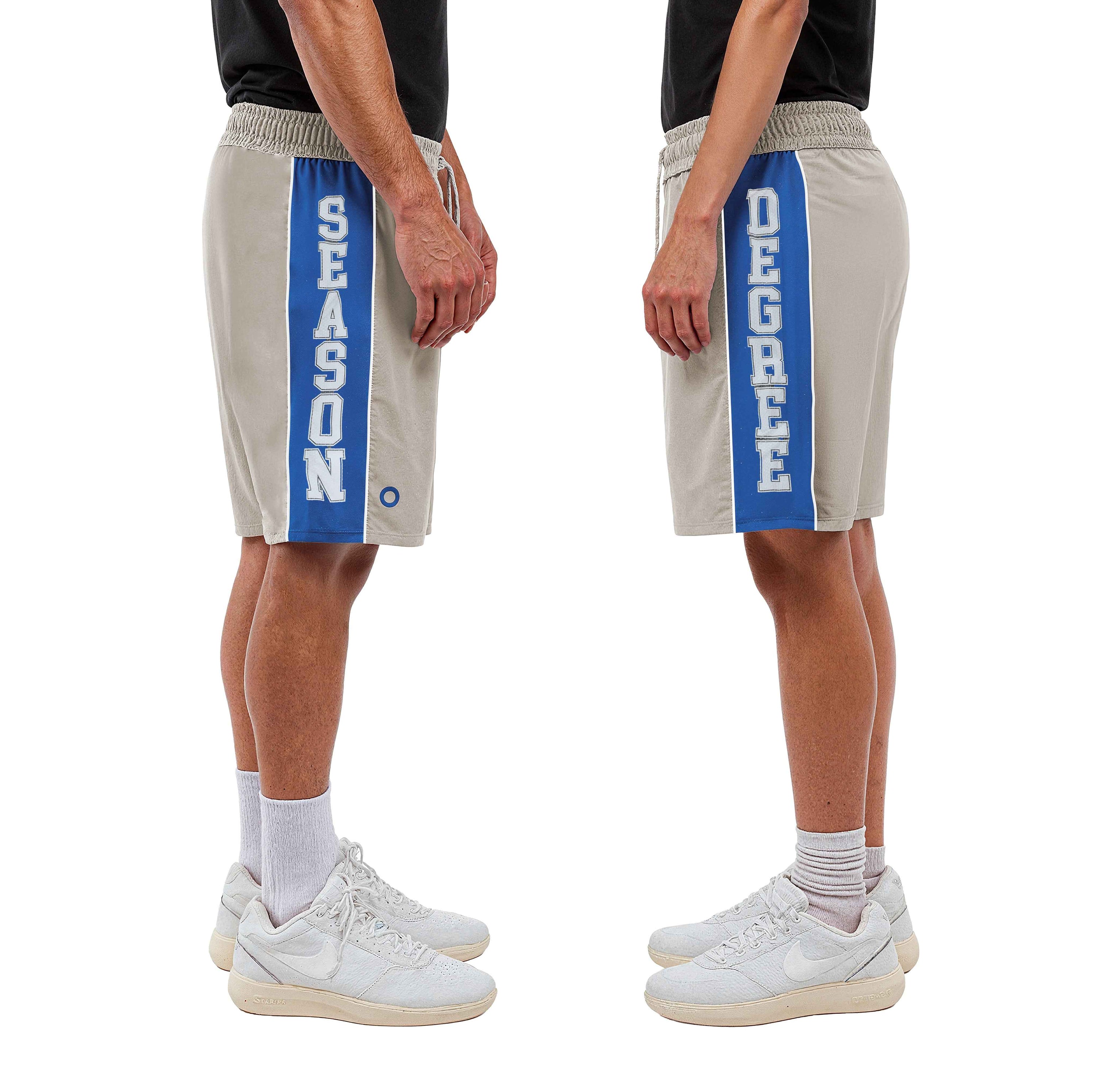 COURT SHORT TAUPE GRAY/BLUE