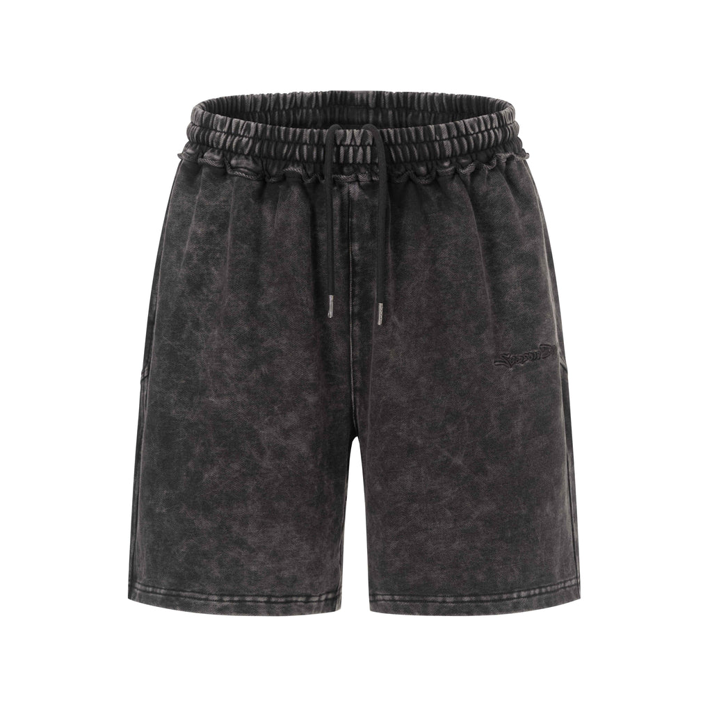 RAW EDGE SHORT WASHED CHARCOAL