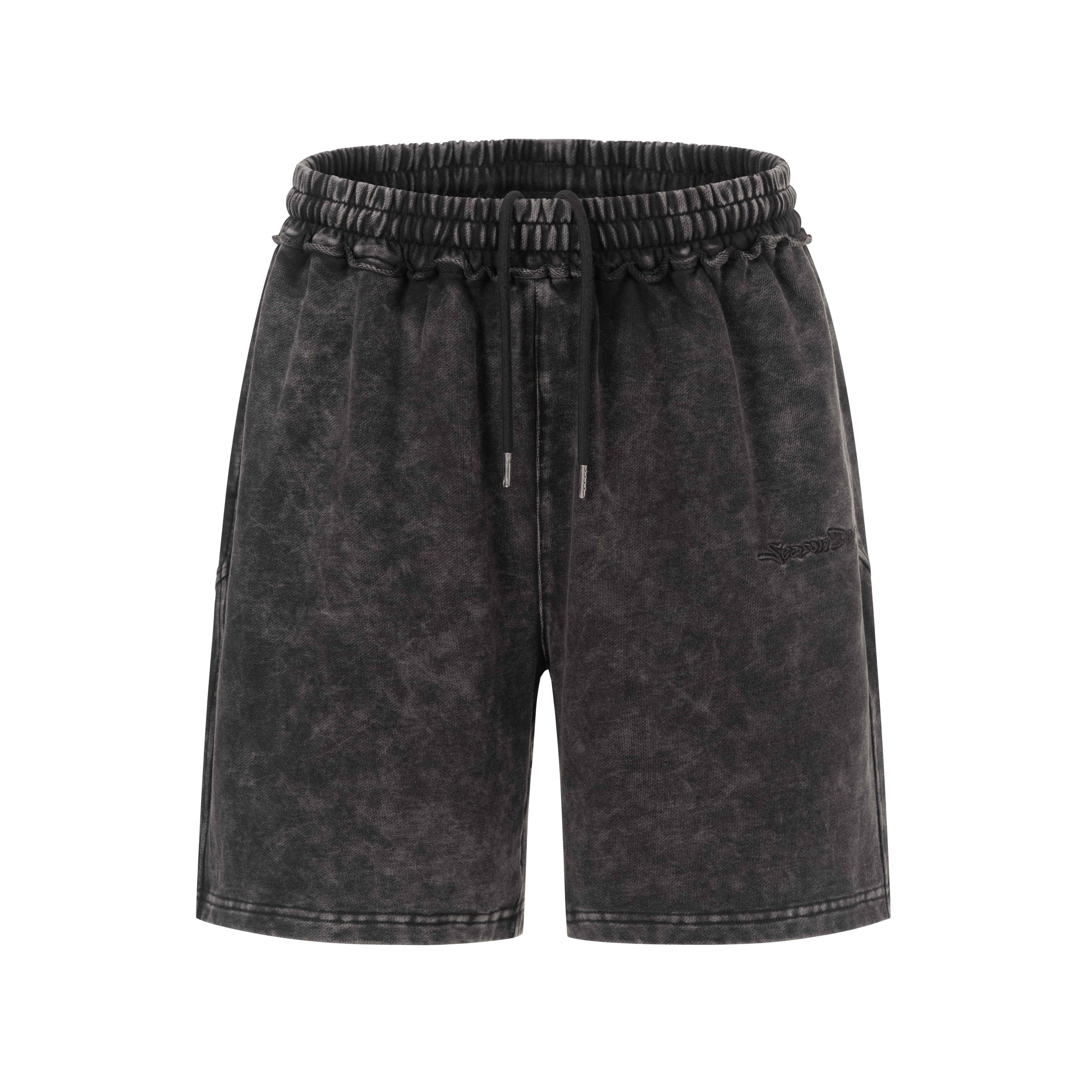 RAW EDGE SHORT WASHED CHARCOAL