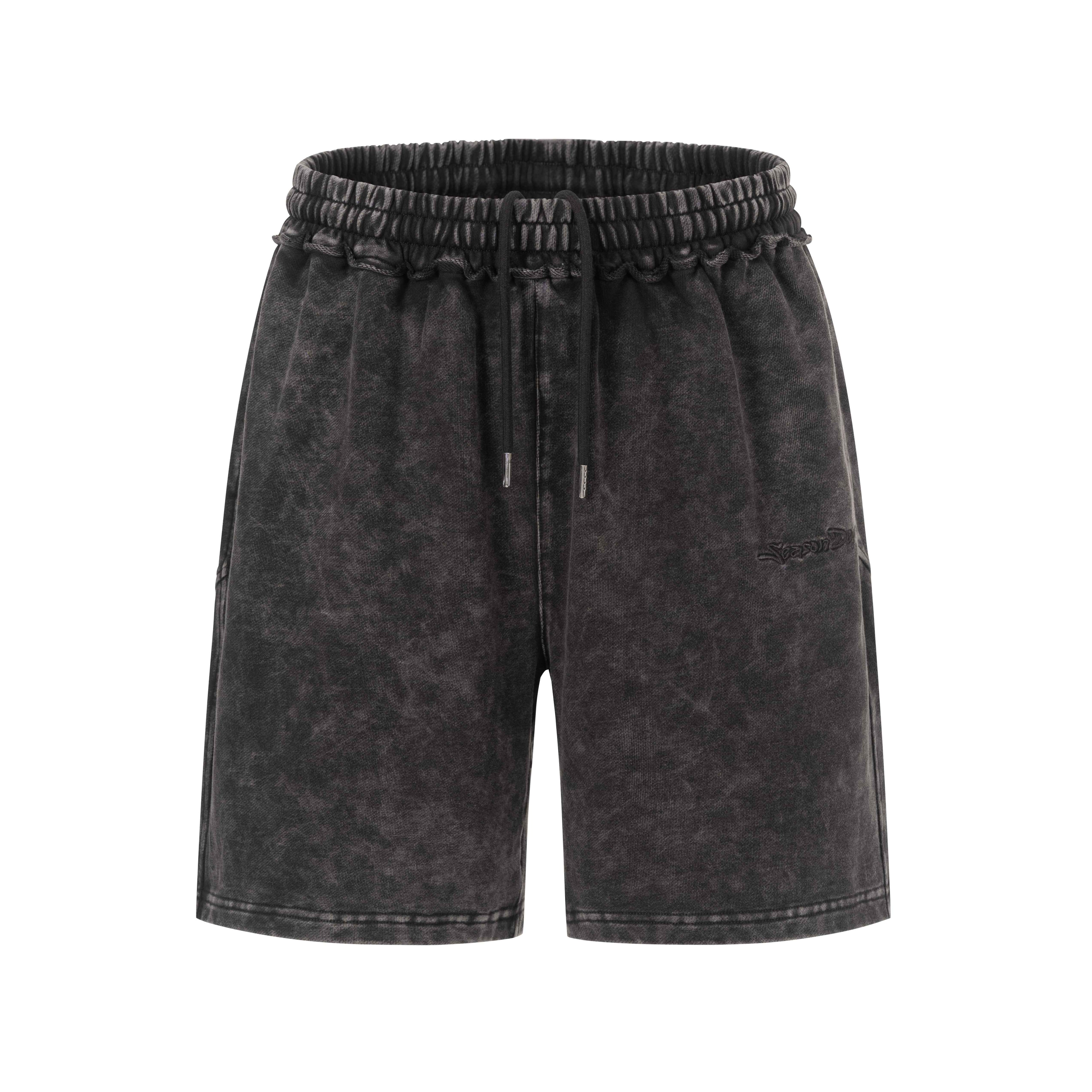 RAW EDGE SHORT WASHED CHARCOAL