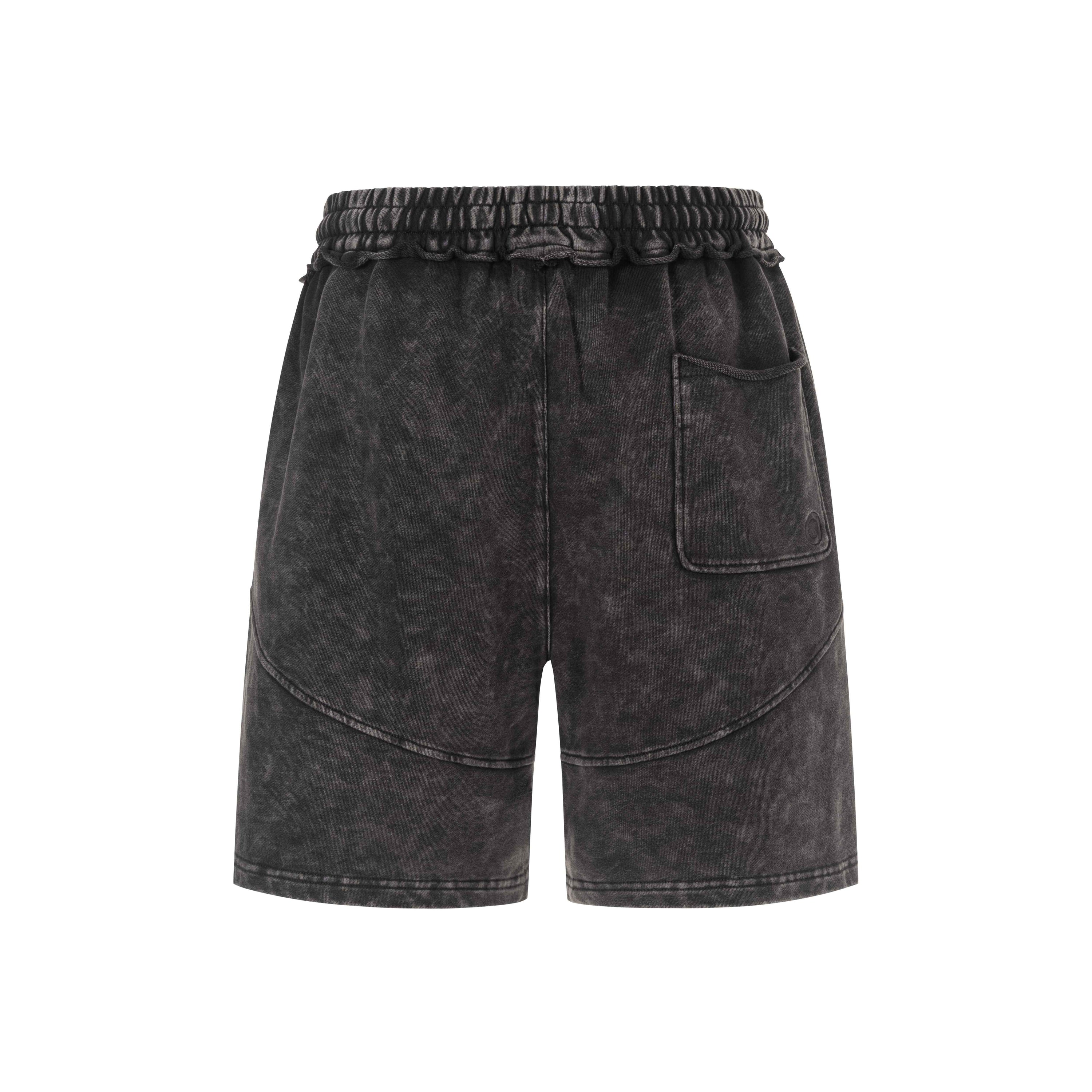 RAW EDGE SHORT WASHED CHARCOAL