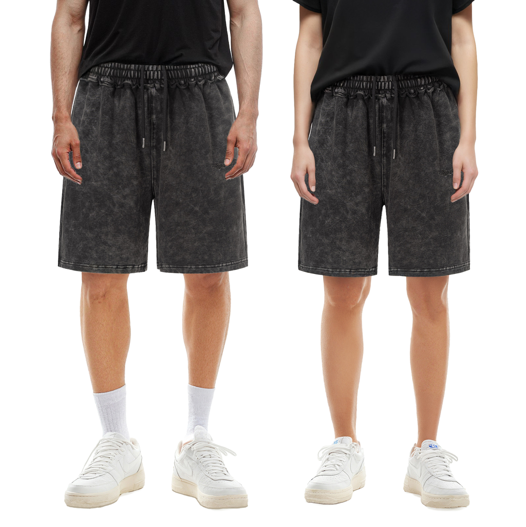 RAW EDGE SHORT WASHED CHARCOAL - SEASON DEGREE
