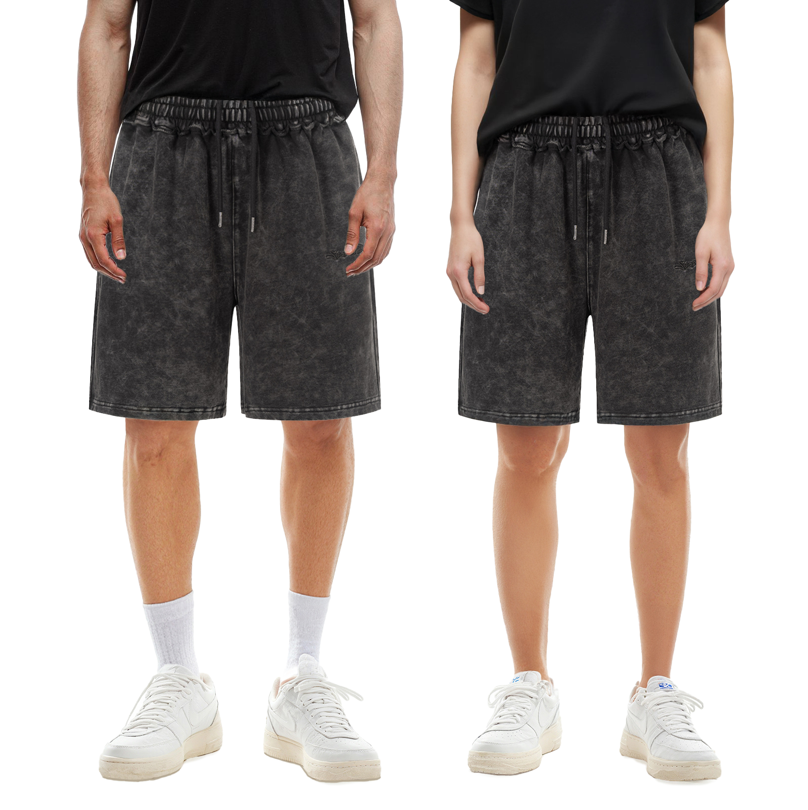 RAW EDGE SHORT WASHED CHARCOAL - SEASON DEGREE