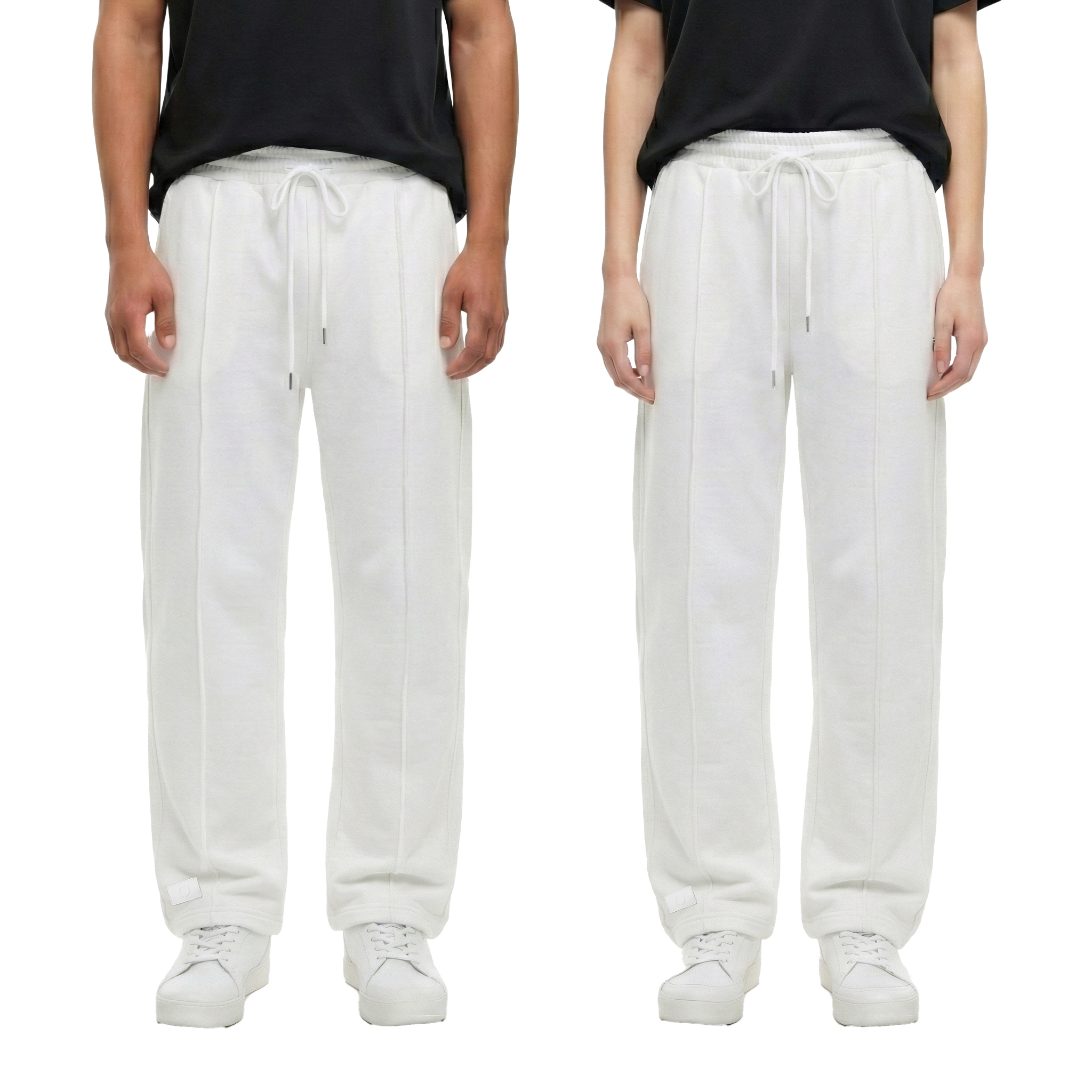 WHITE PANT OVERSIZE LOGO RUBBER